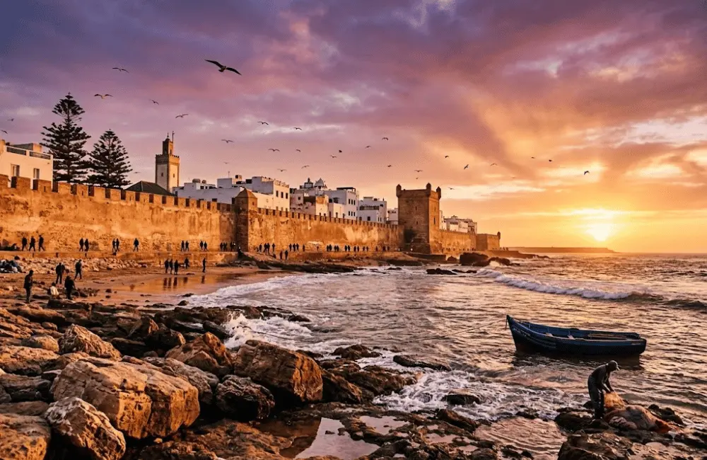 L'hiver à Essaouira : ruelles calmes de la médina et climat doux à 19 °C
